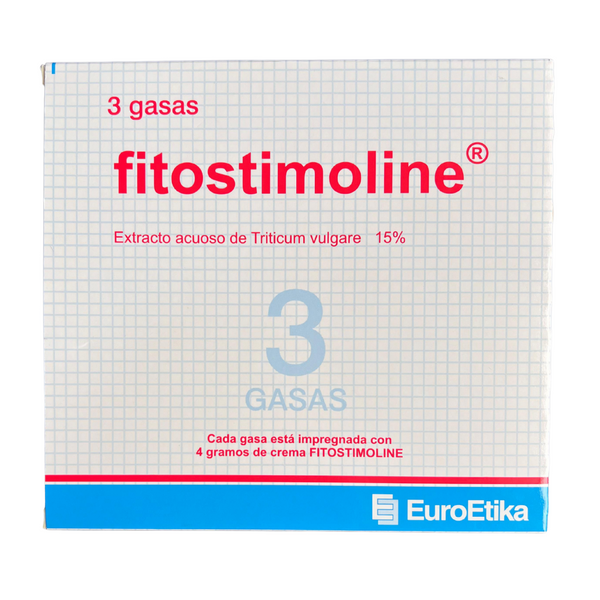 Gasas Fitostimoline 10x10 cm impregnadas con crema – Caja x3 unidades