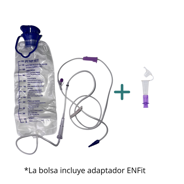 Bolsa para Nutrición Enteral por gravedad 1200 ml + Adaptador 101A