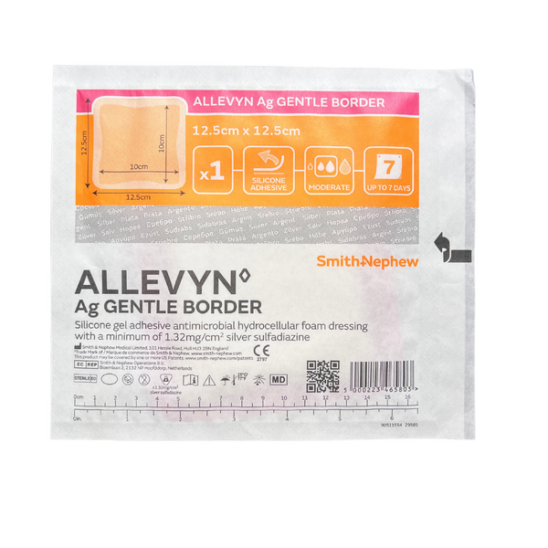 Apósito Allevyn Ag Gentle con Plata 12.5 x 12.5 cm x Unidad