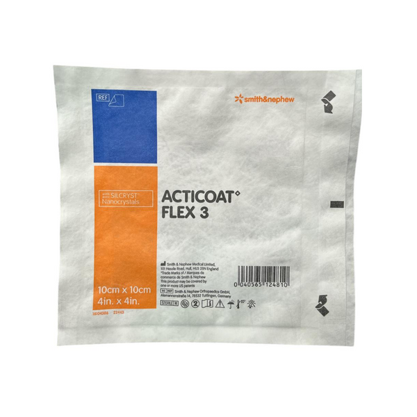Apósito Antimicrobiano Acticoat Flex 3 Silver 10 x 10 cm x Unidad – Smith & Nephew