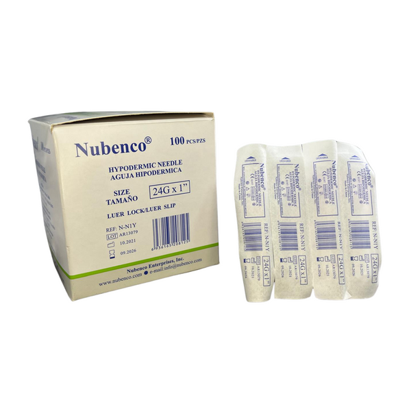 Aguja Hipodérmica Estéril Nubenco  – Caja x100 Unidades