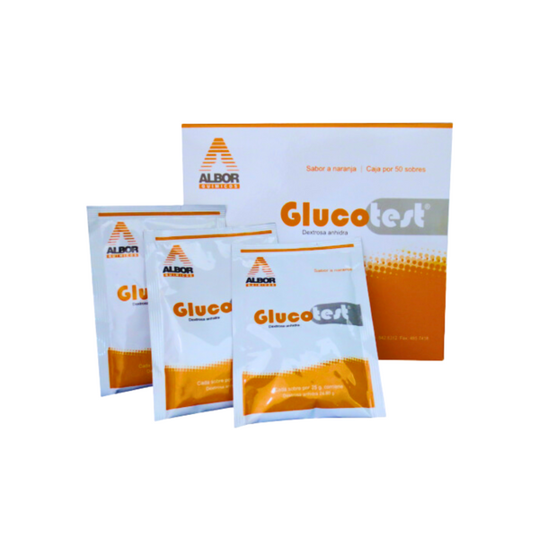 Glucotest® Caja por 50 sobres de 25 gr cada uno ALBOR