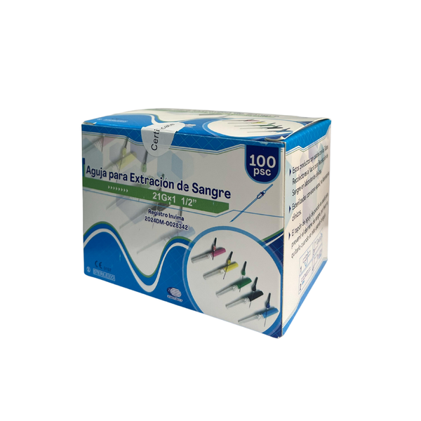 Aguja Múltiple 21G x 1½" para Vacutainer Caja x 100  – Ziboject