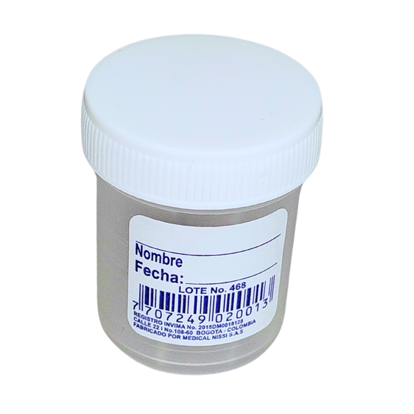 Frasco Plastico Recoleccion De Orina 35Ml Paquete X 50 Nissi