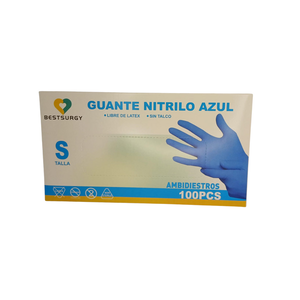 Guantes de Nitrilo Azul Caja x 100 und BestSurgy