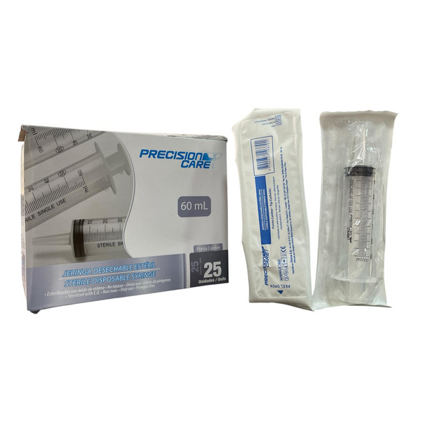 Jeringa Desechable Estéril 60 mL Punta Catéter Precision Care