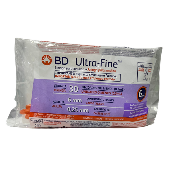 Jeringa para Insulina BD Ultra-Fine 0.3 mL 31G x 6 mm