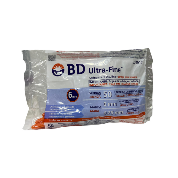 Jeringa para Insulina BD Ultra-Fine 0.5 mL 31G x 6 mm (15/64")