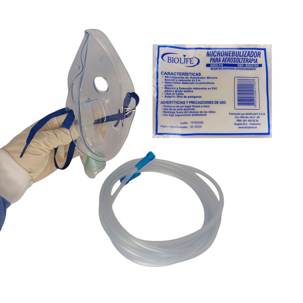 Kit de Micronebulización con Máscara para Adulto x 1 Unidad – Biolife