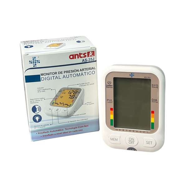 Tensiómetro Monitor de Presión Arterial Digital de brazo AS-35J Con Altavoz