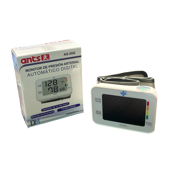 Tensiómetro Monitor de Presión Arterial Digital de Muñeca AS-55G