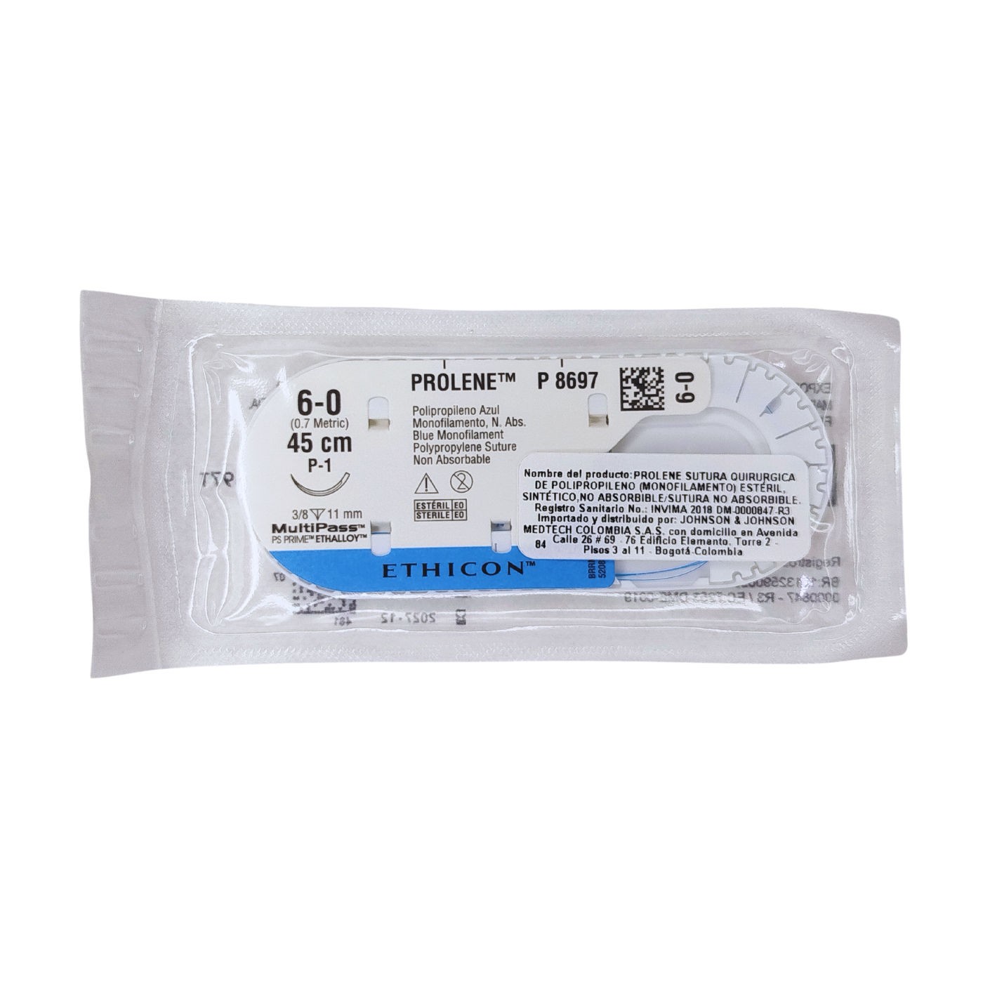 Prolene 60 PROLENE POLIPROPILENO AZUL ETHICON X UND – PYP Vida