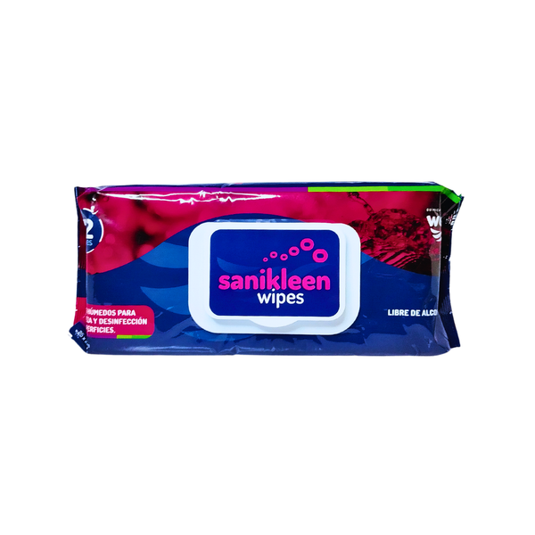 Sanikleen Wipes paños con amonio Cuaternario libre de alcohol paquete X 72 paños West