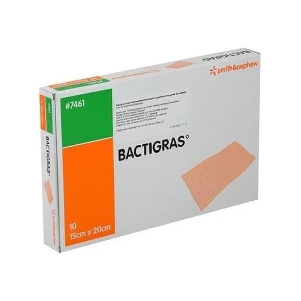 BACTIGRAS Gasa Parafinada con Clorhexidina 0.5% 15 x 20 cm x Unidad