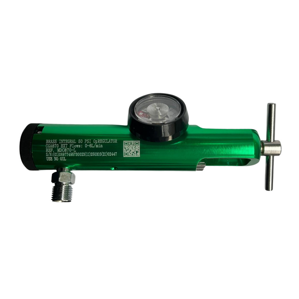 Regulador de Oxígeno LPM Neonato Adulto CGA 870 - Flujo de 0 a 6 LPM