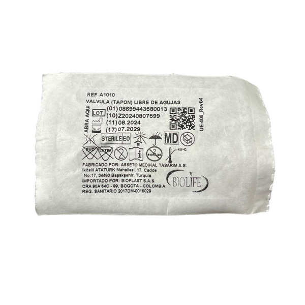 Tapón Libre de Aguja para Conexión Intravenosa x unidad – Biolife
