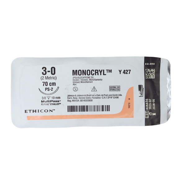 MONOCRYL 3-0 70CM PS-2 ETHICON X UND